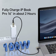Baseus CATPN-01 100W 5A PD3.1 Gen2 USB-C / Tipo-C a USB-C / Tipo-C HD Cavo martello coassiale stesso schermo, lunghezza cavo: 1,5 m