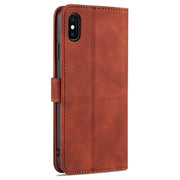 AZNS Skin Feel Calf Texture Custodia in pelle con apertura orizzontale con slot per carte, supporto e portafoglio, For iPhone XS Max, For iPhone XR