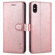 AZNS Skin Feel Calf Texture Custodia in pelle con apertura orizzontale con slot per carte, supporto e portafoglio, For iPhone XS Max, For iPhone XR