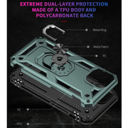 Custodia protettiva antiurto in TPU + PC con supporto girevole a 360 gradi, For iPhone 13, For iPhone 13 mini, For iPhone 13 Pro