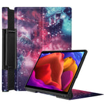 Custodia in pelle PU a vibrazione orizzontale con motivo a disegno colorato Custer Texture con supporto, For Lenovo Yoga Pad Pro 13 inch YF K606F
