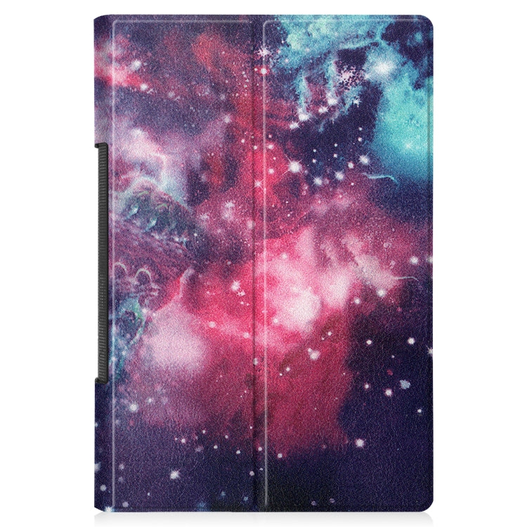 Custodia in pelle PU a vibrazione orizzontale con motivo a disegno colorato Custer Texture con supporto, For Lenovo Yoga Pad Pro 13 inch YF K606F