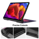 Custodia in pelle PU a vibrazione orizzontale con motivo a disegno colorato Custer Texture con supporto, For Lenovo Yoga Pad Pro 13 inch YF K606F