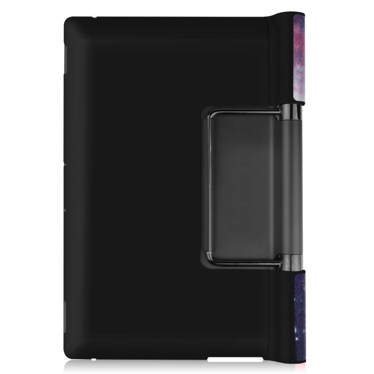 Custodia in pelle PU a vibrazione orizzontale con motivo a disegno colorato Custer Texture con supporto, For Lenovo Yoga Pad Pro 13 inch YF K606F