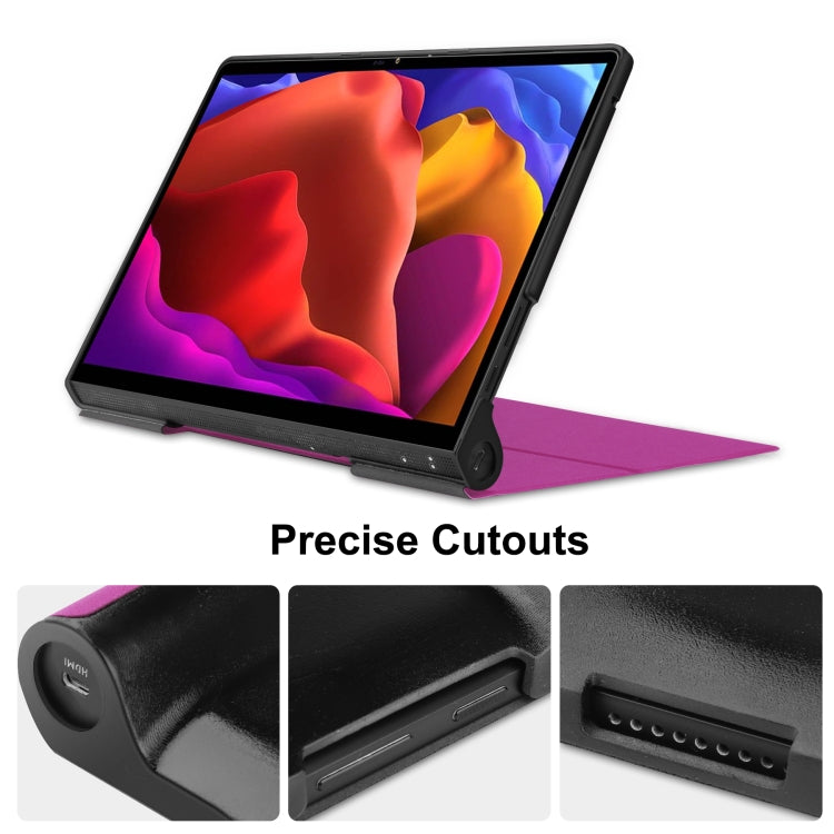 Custodia in pelle Custer Texture Flip orizzontale con supporto, For Lenovo Yoga Pad Pro 13 inch YF K606F