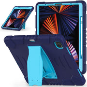 Cornice dello schermo di protezione a 3 strati + PC + Custodia combinata antiurto in silicone con supporto, For iPad Pro 12.9 2022 / 2021, For iPad Pro 12.9 2020