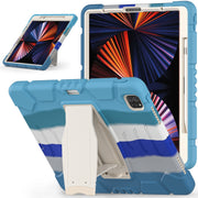 Cornice dello schermo di protezione a 3 strati + PC + Custodia combinata antiurto in silicone con supporto, For iPad Pro 12.9 2022 / 2021, For iPad Pro 12.9 2020