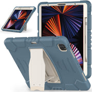 Cornice dello schermo di protezione a 3 strati + PC + Custodia combinata antiurto in silicone con supporto, For iPad Pro 12.9 2022 / 2021, For iPad Pro 12.9 2020