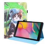 Custodia in pelle flip orizzontale con motivo animale con supporto, slot per schede e cornice per foto, For Samsung Galaxy Tab A7 Lite 8.7 SM-T220 / SM-T225, For Samsung Galaxy Tab S8 / Galaxy Tab S7 2020 SM-T870 / SM-T875                              ...
