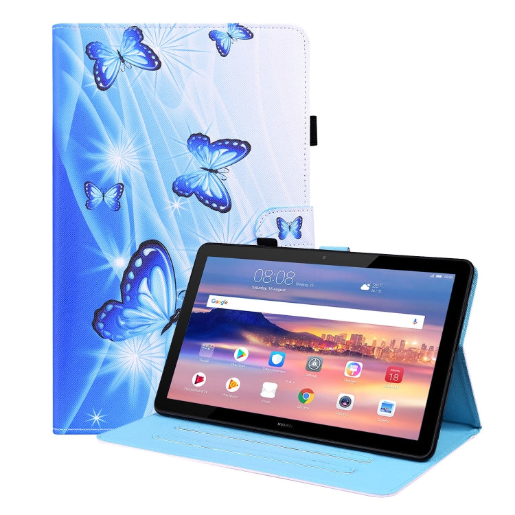 Custodia in pelle flip orizzontale con motivo animale con supporto, slot per schede e cornice per foto, For Huawei MediaPad T5 10.1 inch, For Huawei MatePad T 10 / T 10s / Honor Enjoy 2 10.1