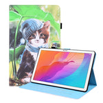Custodia in pelle flip orizzontale con motivo animale con supporto, slot per schede e cornice per foto, For Huawei MediaPad T5 10.1 inch, For Huawei MatePad T 10 / T 10s / Honor Enjoy 2 10.1