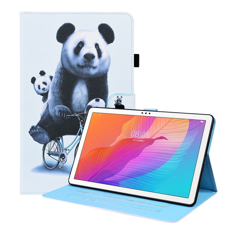 Custodia in pelle flip orizzontale con motivo animale con supporto, slot per schede e cornice per foto, For Huawei MediaPad T5 10.1 inch, For Huawei MatePad T 10 / T 10s / Honor Enjoy 2 10.1
