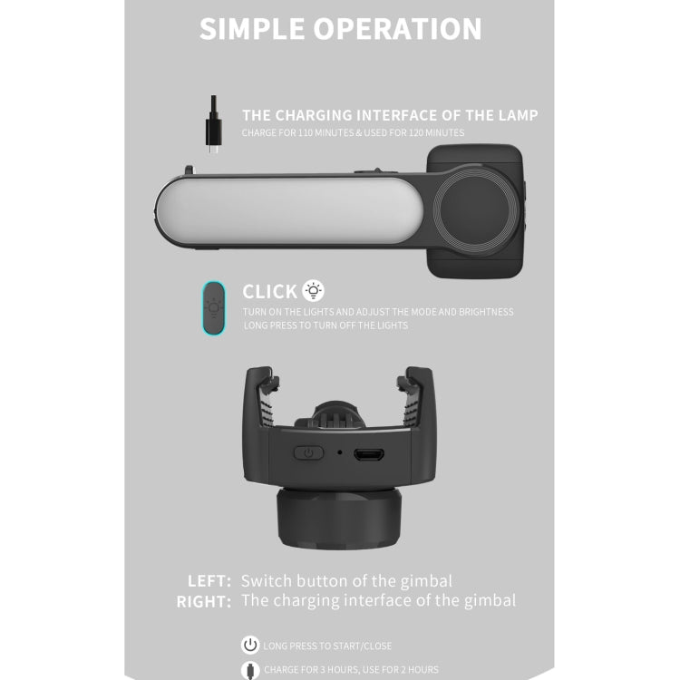 Treppiede stabilizzatore cardanico leggero pieghevole L09 Mini
