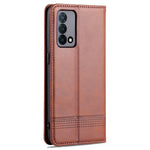 AZNS Custodia in pelle a vibrazione orizzontale con struttura in vitello magnetico con slot per carte, supporto e portafoglio, For OPPO K9 5G, For OPPO Reno6 / Reno6 Pro