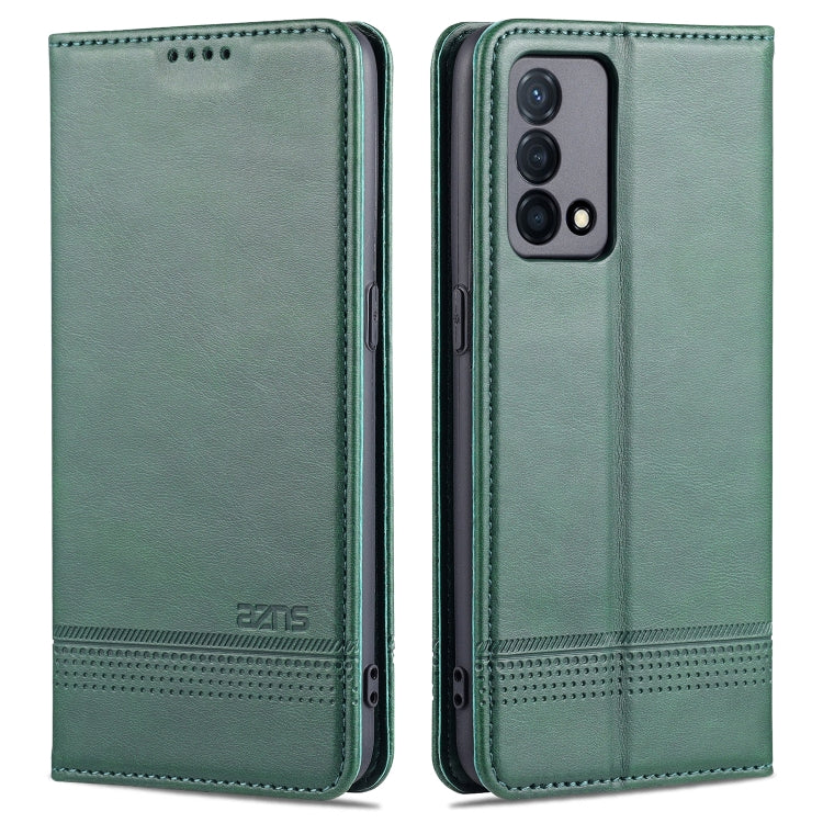 AZNS Custodia in pelle a vibrazione orizzontale con struttura in vitello magnetico con slot per carte, supporto e portafoglio, For OPPO K9 5G, For OPPO Reno6 / Reno6 Pro