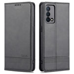 AZNS Custodia in pelle a vibrazione orizzontale con struttura in vitello magnetico con slot per carte, supporto e portafoglio, For OPPO K9 5G, For OPPO Reno6 / Reno6 Pro