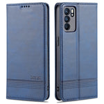 AZNS Custodia in pelle a vibrazione orizzontale con struttura in vitello magnetico con slot per carte, supporto e portafoglio, For OPPO K9 5G, For OPPO Reno6 / Reno6 Pro