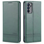 AZNS Custodia in pelle a vibrazione orizzontale con struttura in vitello magnetico con slot per carte, supporto e portafoglio, For OPPO K9 5G, For OPPO Reno6 / Reno6 Pro