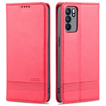 AZNS Custodia in pelle a vibrazione orizzontale con struttura in vitello magnetico con slot per carte, supporto e portafoglio, For OPPO K9 5G, For OPPO Reno6 / Reno6 Pro
