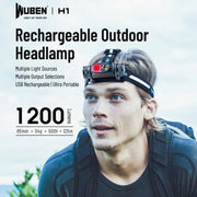 Wuben H1 Faro LED ricaricabile USB 1200 lumen