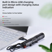 WUBEN L50 Torcia LED portatile ricaricabile USB