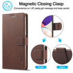 LC.IMEEKE Custodia in pelle a vibrazione orizzontale con struttura in vitello con supporto, slot per schede e portafoglio, For Samsung Galaxy A22 5G