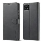 LC.IMEEKE Custodia in pelle a vibrazione orizzontale con struttura in vitello con supporto, slot per schede e portafoglio, For Samsung Galaxy A22 5G