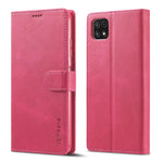 LC.IMEEKE Custodia in pelle a vibrazione orizzontale con struttura in vitello con supporto, slot per schede e portafoglio, For Samsung Galaxy A22 5G