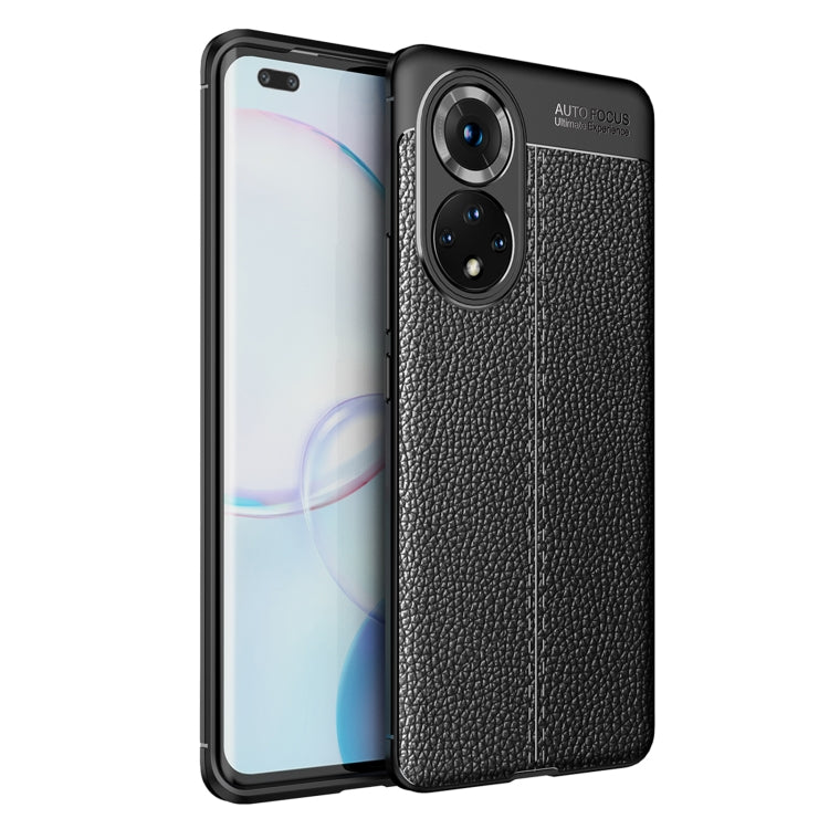 Custodia antiurto in TPU con texture Litchi, For Honor 50 Pro, For Honor 50 SE, For Honor 50