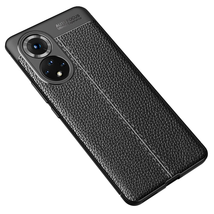 Custodia antiurto in TPU con texture Litchi, For Honor 50 Pro, For Honor 50 SE, For Honor 50