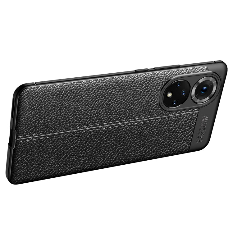 Custodia antiurto in TPU con texture Litchi, For Honor 50 Pro, For Honor 50 SE, For Honor 50