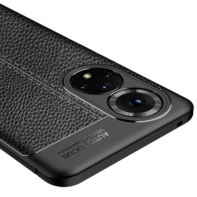 Custodia antiurto in TPU con texture Litchi, For Honor 50 Pro, For Honor 50 SE, For Honor 50