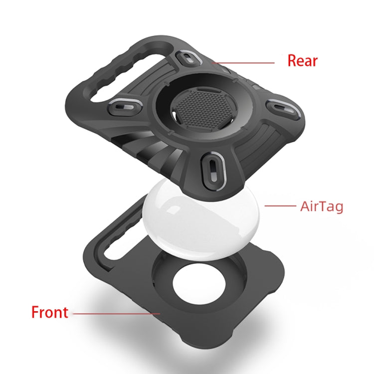 Custodia protettiva in TPU per Apple AirTag con moschettone
