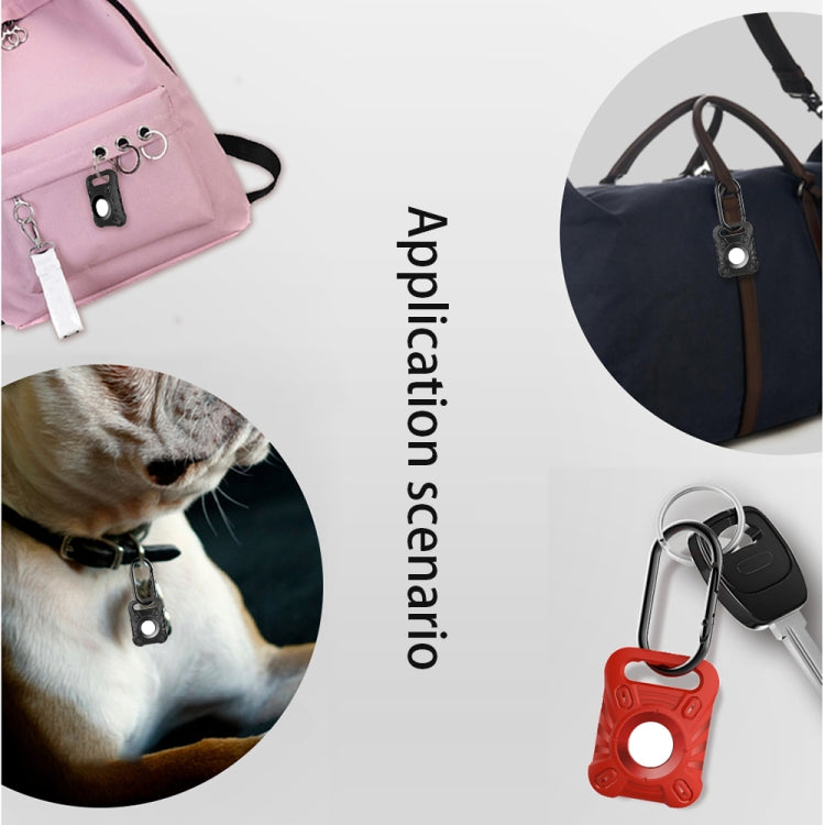 Custodia protettiva in TPU per Apple AirTag con moschettone