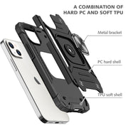 Armatura magnetica TPU antiurto + custodia per PC con supporto per anello in metallo, For iPhone 13 mini, For iPhone 13, For iPhone 13 Pro, For iPhone 13 Pro Max