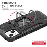 Armatura magnetica TPU antiurto + custodia per PC con supporto per anello in metallo, For iPhone 13 mini, For iPhone 13, For iPhone 13 Pro, For iPhone 13 Pro Max