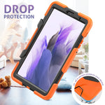 Custodia protettiva antiurto in silicone colorato + PC con supporto e slot per penna, For Samsung Galaxy A7 Lite 8.7 2021 T220 / T225