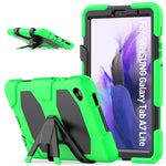 Custodia protettiva antiurto in silicone colorato + PC con supporto e slot per penna, For Samsung Galaxy A7 Lite 8.7 2021 T220 / T225