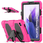 Custodia protettiva antiurto in silicone colorato + PC con supporto e slot per penna, For Samsung Galaxy A7 Lite 8.7 2021 T220 / T225