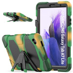 Custodia protettiva antiurto in silicone colorato + PC con supporto e slot per penna, For Samsung Galaxy A7 Lite 8.7 2021 T220 / T225