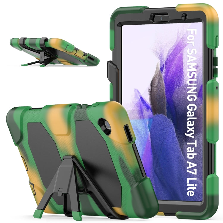 Custodia protettiva antiurto in silicone colorato + PC con supporto e slot per penna, For Samsung Galaxy A7 Lite 8.7 2021 T220 / T225