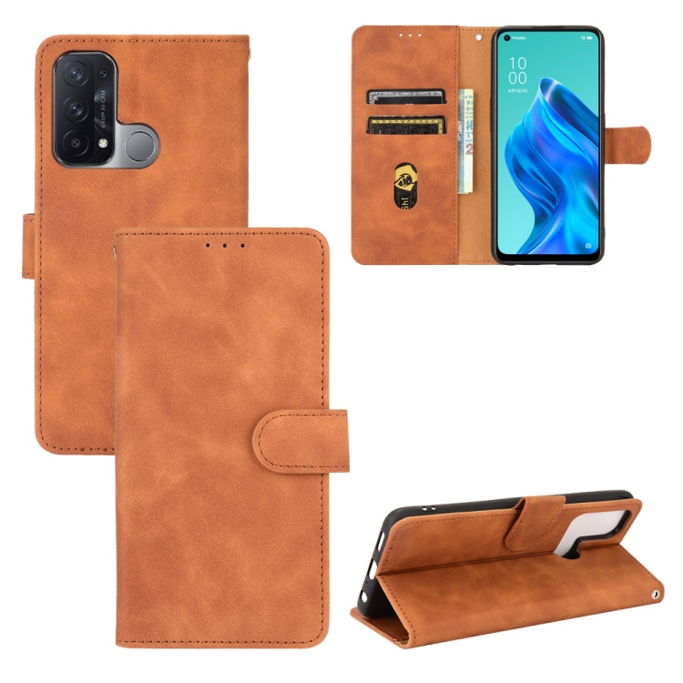 Tinta unita Skin Feel Fibbia magnetica Flip orizzontale Custodia in pelle PU con struttura in vitello con supporto e slot per schede e portafoglio, For OPPO Reno5 A(Japan), For OPPO Reno6 Pro+, For OPPO Reno6 Pro, For OPPO Reno6