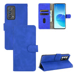 Tinta unita Skin Feel Fibbia magnetica Flip orizzontale Custodia in pelle PU con struttura in vitello con supporto e slot per schede e portafoglio, For OPPO Reno5 A(Japan), For OPPO Reno6 Pro+, For OPPO Reno6 Pro, For OPPO Reno6