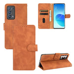 Tinta unita Skin Feel Fibbia magnetica Flip orizzontale Custodia in pelle PU con struttura in vitello con supporto e slot per schede e portafoglio, For OPPO Reno5 A(Japan), For OPPO Reno6 Pro+, For OPPO Reno6 Pro, For OPPO Reno6