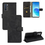 Tinta unita Skin Feel Fibbia magnetica Flip orizzontale Custodia in pelle PU con struttura in vitello con supporto e slot per schede e portafoglio, For OPPO Reno5 A(Japan), For OPPO Reno6 Pro+, For OPPO Reno6 Pro, For OPPO Reno6