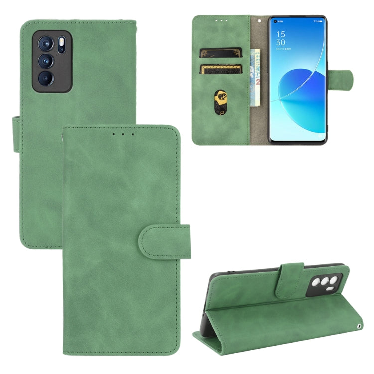 Tinta unita Skin Feel Fibbia magnetica Flip orizzontale Custodia in pelle PU con struttura in vitello con supporto e slot per schede e portafoglio, For OPPO Reno5 A(Japan), For OPPO Reno6 Pro+, For OPPO Reno6 Pro, For OPPO Reno6
