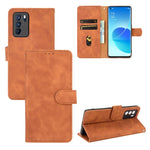 Tinta unita Skin Feel Fibbia magnetica Flip orizzontale Custodia in pelle PU con struttura in vitello con supporto e slot per schede e portafoglio, For OPPO Reno5 A(Japan), For OPPO Reno6 Pro+, For OPPO Reno6 Pro, For OPPO Reno6