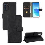 Tinta unita Skin Feel Fibbia magnetica Flip orizzontale Custodia in pelle PU con struttura in vitello con supporto e slot per schede e portafoglio, For OPPO Reno5 A(Japan), For OPPO Reno6 Pro+, For OPPO Reno6 Pro, For OPPO Reno6