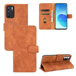 Tinta unita Skin Feel Fibbia magnetica Flip orizzontale Custodia in pelle PU con struttura in vitello con supporto e slot per schede e portafoglio, For OPPO Reno5 A(Japan), For OPPO Reno6 Pro+, For OPPO Reno6 Pro, For OPPO Reno6