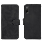 Tinta unita Skin Feel Fibbia magnetica Flip orizzontale Custodia in pelle PU con struttura in vitello con supporto e slot per schede e portafoglio, For Sony Xperia Ace II
